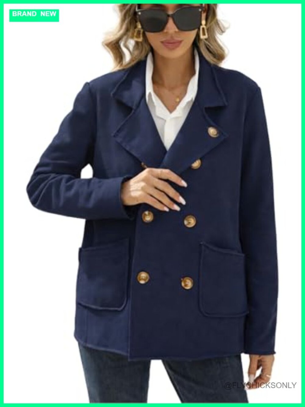 SCOFEEL Women's Trench Coat Double Breasted Long Sleeve Frayed Cotton Classic
